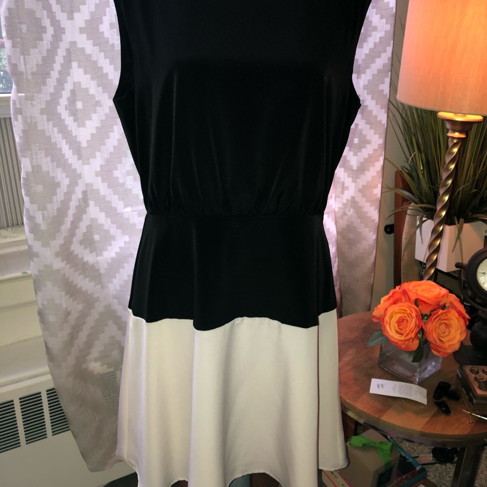 Black and white cocktail dress